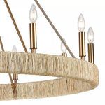 Product Image 6 for Abaca 12 Light Chandelier In Satin Brass from Elk Lighting