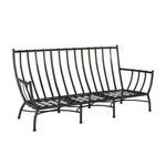 Empty Majorca Slate Gray Aluminum Sofa frame without cushions showing metal seat support system