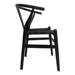 Side profile of Ventana chair emphasizing continuous curve of backrest and armrest