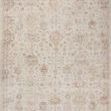 Traditional Marcella Sand Terracotta rug with tonal, hand-loomed design and distressed vintage motifs in soft tan and cream