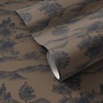 Product Image 1 for Abundance Black and Tan Wallpaper from Four Hands