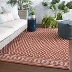 Product Image 4 for Vella Indoor/ Outdoor Trellis Red/ Cream Rug from Jaipur