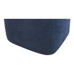 Close-up of bottom front corner showing fabric’s texture and rounded shape