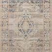 Milena Natural Ivory Rug in vintage style with neutral grey and beige tones and a central medallion pattern.