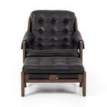 Product Image 8 for Halston Heirloom Black Top Grain Leather Chair with Ottoman from Four Hands
