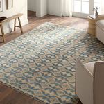 Product Image 5 for Boden Hand Knotted Geometric Blue/Cream Rug from Jaipur 