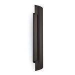 Flute Sconce hung on a white wall in matte black with subtle shadowing to show depth and wrap