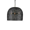 Product Image 13 for Piero Medium Black Woven Rattan Pendant from Currey & Company