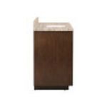 Smooth solid cocoa-finished vanity side panel without hardware or texture