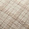 Close-up of textured woven check pattern in beige and ivory on Fern Ivory Beige pillow fabric