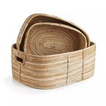 Product Image 3 for Cane Rattan Rectangular Baskets With Handles, Set Of 3 from Napa Home And Garden