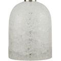 Close-up of crackled glass ball lamp base displaying textured surface and metal fitting