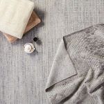 Product Image 3 for Thaddea Handmade Striped Light Gray/ Blue Rug from Jaipur 