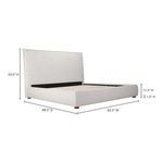 Luzon Tall Headboard Bed dimensional diagram showing height, width, and depth measurements