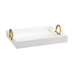 Product Image 1 for Gold And White Tray from Elk Home