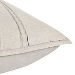 Close-up of quilted channel stitching and edge seam on the sham