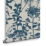 Rolled wallpaper sheet focusing on edge detail and texture of Esther Wallpaper pattern