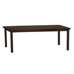 Close-up view showing the textured aluminum tabletop and edges of the Club Aluminum Rectangular Dining Table