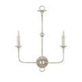 Wall sconce similar to primary but arms extending horizontally in a straight line