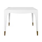 Product Image 6 for Square Tapered Leg Two Drawer Game Table With Antique Brass Foot Caps from Worlds Away