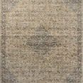Traditional Heritage Sage Navy Rug with vintage-inspired patterns and variable-pile texture in muted earth tones