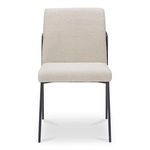 Duplicate rear view highlighting black iron frame and upholstery back of Danny Dining Chair
