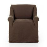 Product Image 4 for Bridges Brown Linen Slipcover Dining Armchair - Brussels Coffee from Four Hands