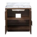 Product Image 6 for Morombe 36" Cocoa Marble Vanity with Rectangular Undermount Sink from Currey & Company