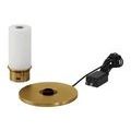 Travelogue lamp cordless charging base with power adapter and white cylindrical light