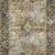 Vertical runner rug showing full length with consistent vintage pattern and distressed accents