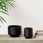 Product Image 3 for Zola Black Terracotta Cachepots, Set of 2 from Napa Home And Garden