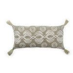 Product Image 2 for Satin Taupe/ White Graphic  Throw Pillow 10X21 inch by Nikki Chu from Jaipur 