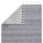 Encanto Indoor/ Outdoor Solid Gray/ White Rug image 3