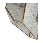 Close-up of bottom edges of Malia Pendant displaying textured mercury glass and brass edges