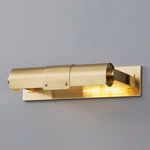 Mounted Oneonta light casting warm illumination downward against gray wall