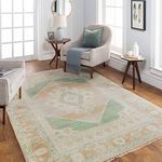 Product Image 3 for Anadolu Hand-Knotted Light Sage / Dusty Pink Rug - 2' x 3' from Surya