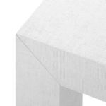 Close-up showing detailed texture and finish on Parsons Coffee Table leg and tabletop edge