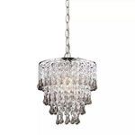 Product Image 1 for Teak And Clear Crystal Pendant Lamp from Elk Home