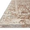 Side angle close-up of Theory Mocha Natural Rug highlighting thick, plush pile texture and edge detail