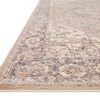 Faye Taupe / Denim Rug with distressed traditional motifs in soft taupe, beige, and denim hues