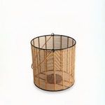 Product Image 3 for Natural Iron & Bamboo Round Lantern Dia 9.75" from BIDKHome