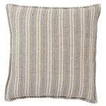 Top view of Lucien striped pillow highlighting neatly piped edges