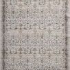 Traditional Anniston Ivory Stone Rug with distressed floral motifs in ivory, stone, and muted blue tones