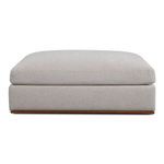 Rue Ottoman profile showing layered cushion and low wooden legs