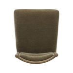Artie Dining Chair viewed from above highlighting tapered wood frame and velvet seat upholstered cushion
