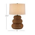 Dimensions of Mabrouka Table Lamp showing 29.5 inches height and 19 inches width