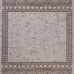 Easton Coffee/Dove reversible indoor/outdoor rug with geometric patterned brown border and light beige center