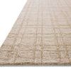 Low-angle, side view highlighting the flat woven edge and grid pattern along the rug's length.