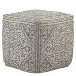 Product Image 2 for Harlowe Indoor/ Outdoor Medallion Slate/ Light Gray Cuboid Pouf from Jaipur 