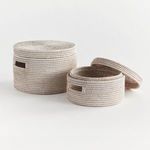 Product Image 2 for Burma Rattan Round Lidded Boxes, Set Of 2 from Napa Home And Garden